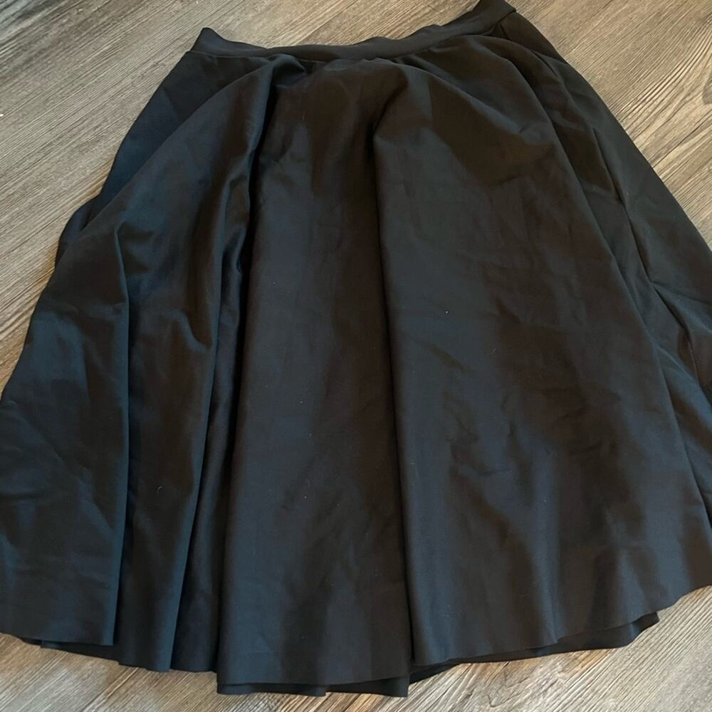 Blackmilk Gray Midi A-Line Pleated Skirt for Work